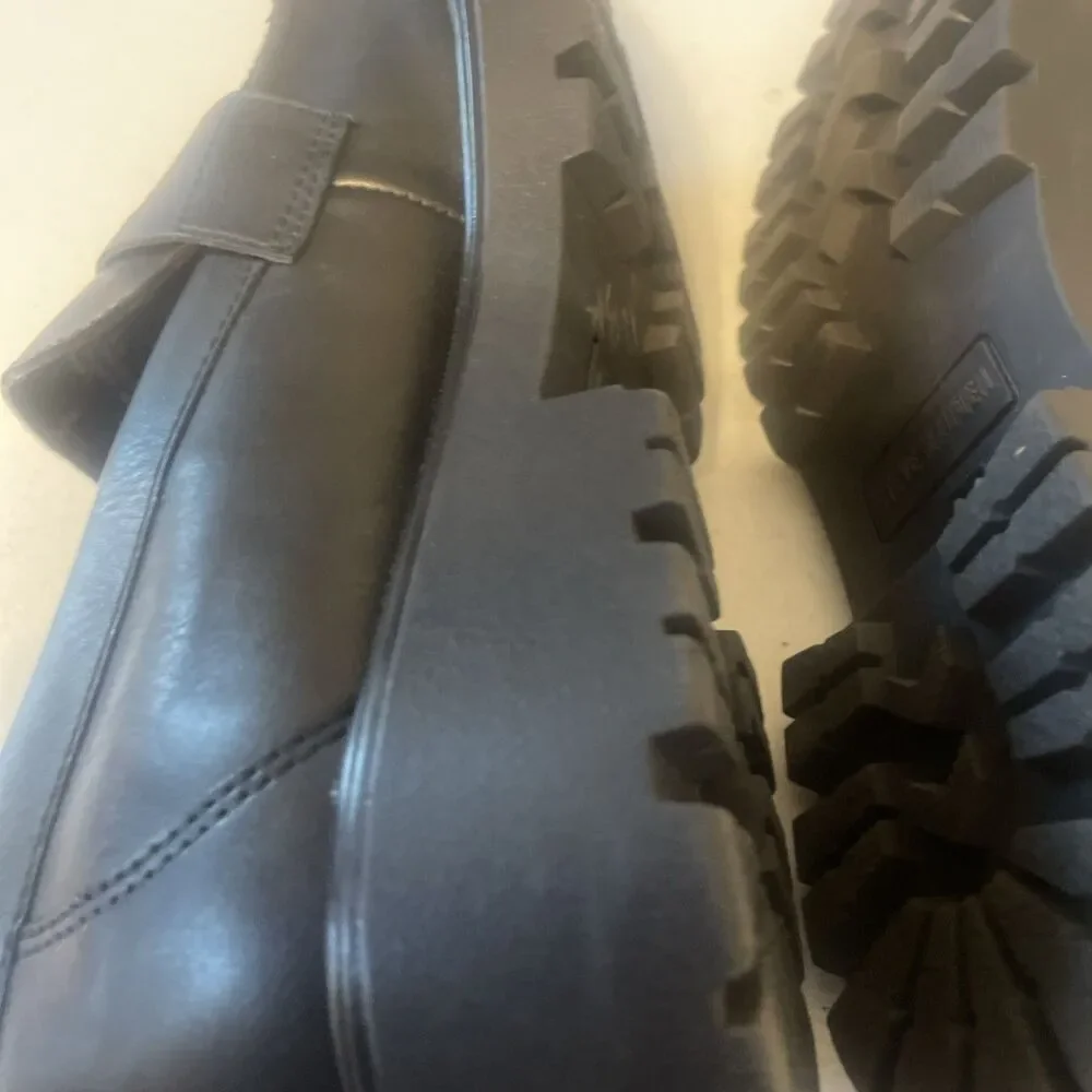 Women's black Penny Loafers Shoes Steve Madden 9M Lotto 1.5”heel